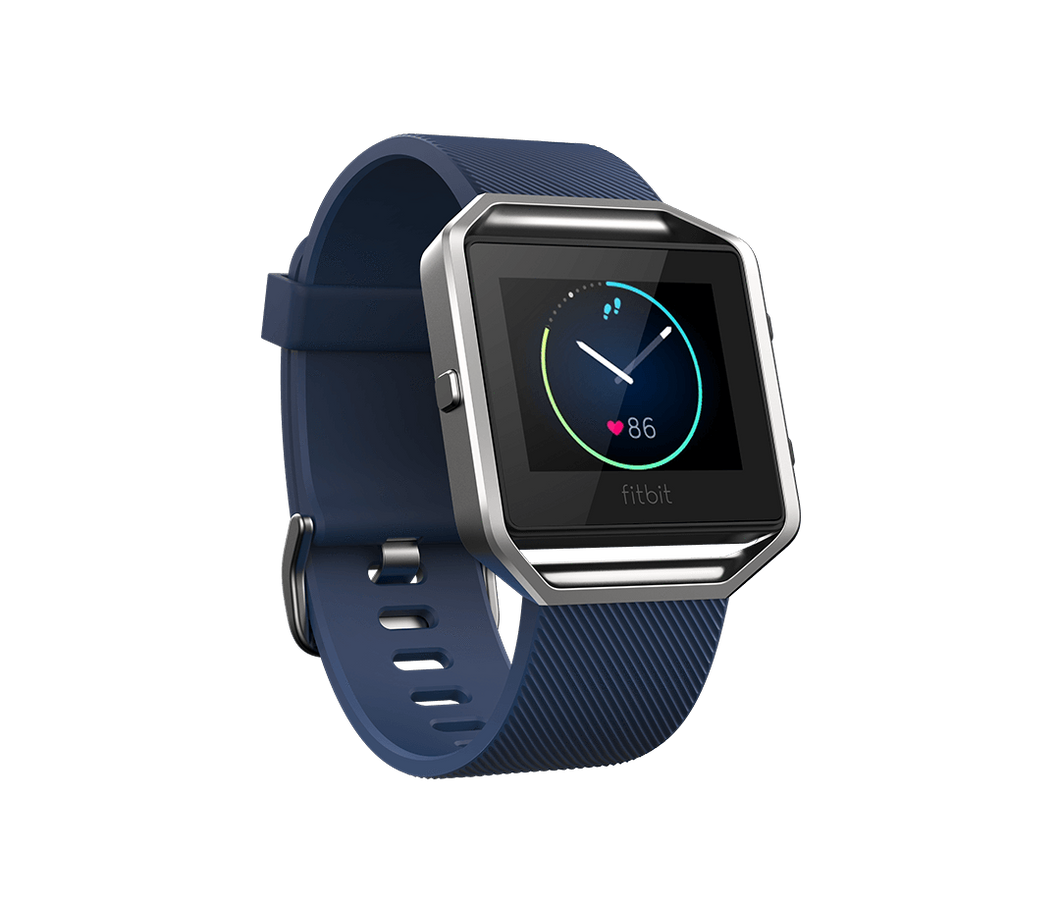 Fitbit Blaze Black Silver Smartwatch  (Black Strap Large)