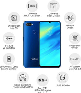 Realme 2 Pro (Blue Ocean, 64 GB)  (6 GB RAM) (Certified Refurbished )